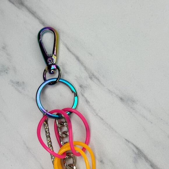 Rainbow Multi Strand Chain Pants Chain Wallet Chain 19" Chunky ✨ - Picture 2 of 6